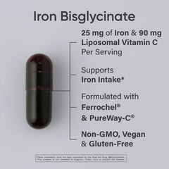 25 MG IRON | 90 MG VITAMIN C / 90 Liquid Veggie Capsules