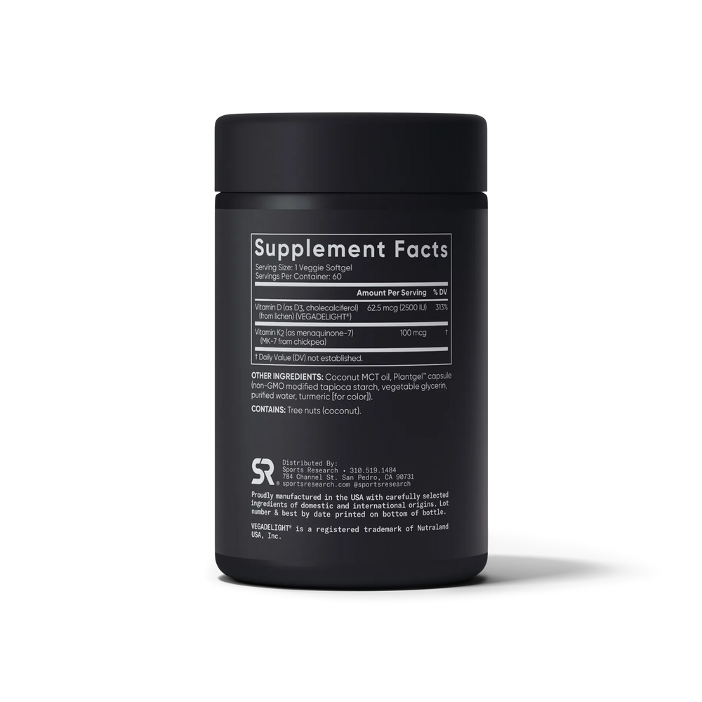 125 MCG  (5000 IU)  D3 / 100 MCG K2 / 60 Plantgel™ Capsules