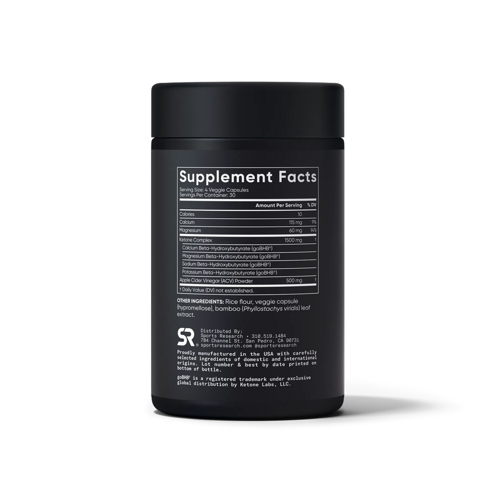 1500 MG BHB KETONES | 500 MG ACV | 120 CAPSULES