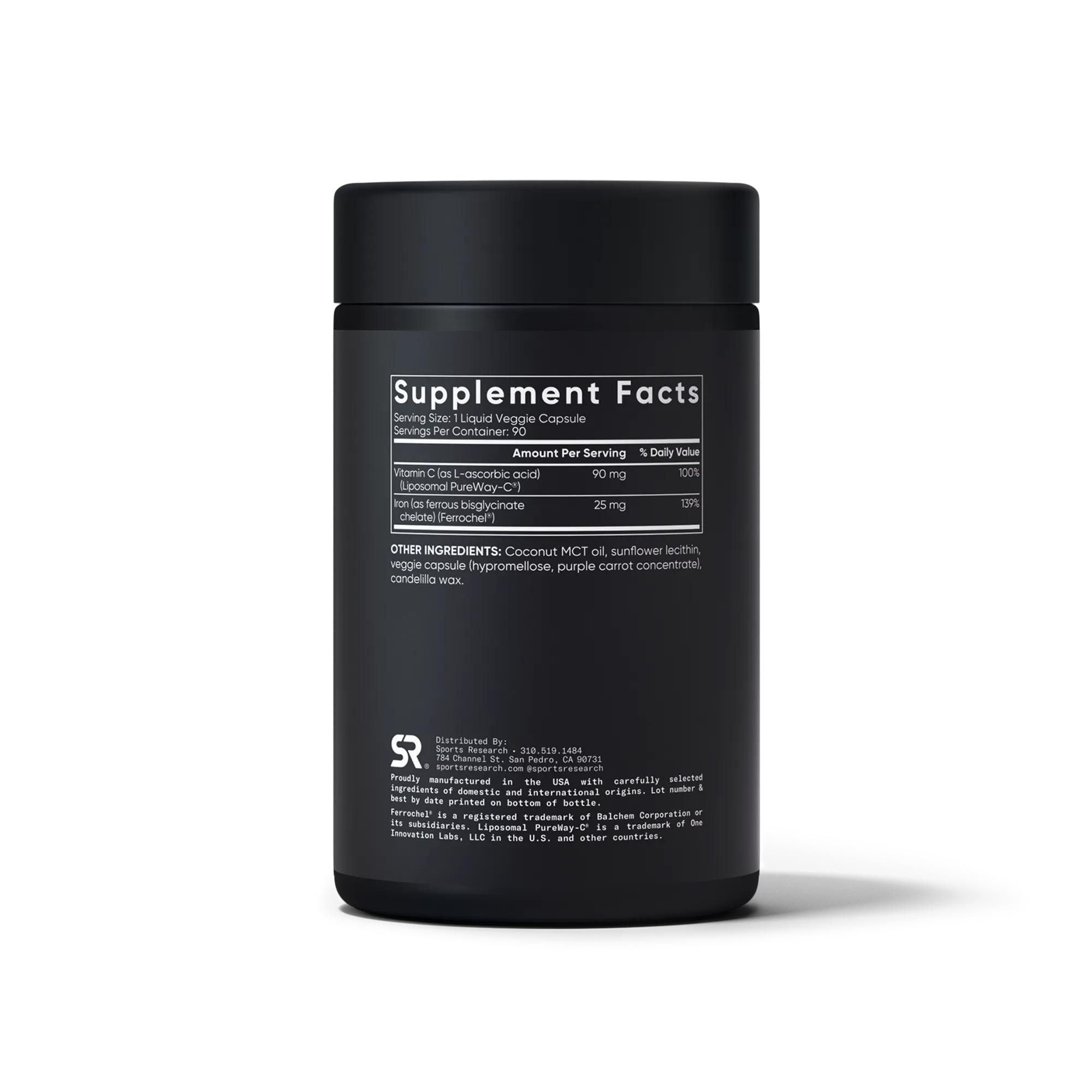 25 MG IRON | 90 MG VITAMIN C  / 90 Liquid Veggie Capsules